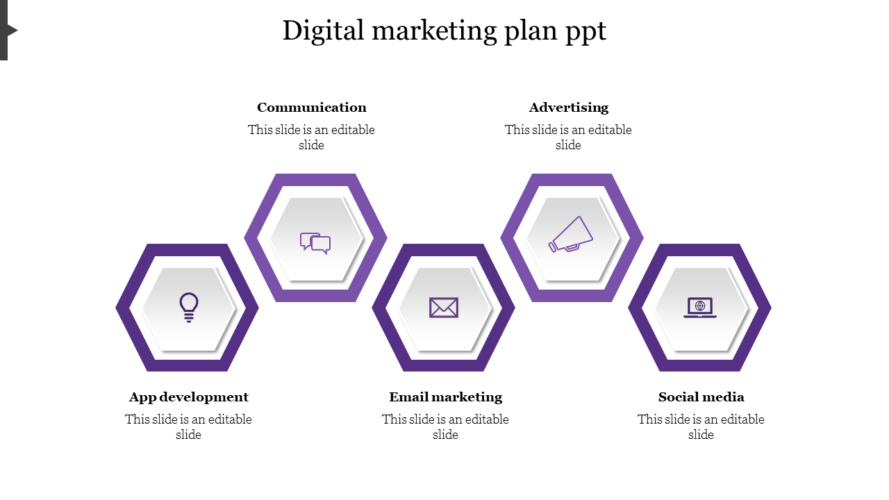 Free - Creative Digital Marketing Plan PPT In Purple Color